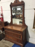 Early 3-Drawer Dresser with Mirror