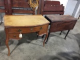 Lot with Small Desk & Drop Leaf Table