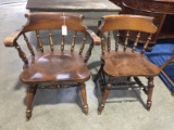 Lot of 2 Wooden Chairs