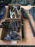 2 Tray Lots Misc Early Tools & Early Cable Cutter