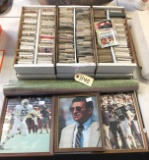 Large Lot Baseball Cards & 3 Sports Photos