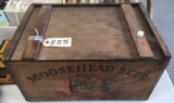 Wooden Moose Head Beer Crate