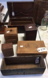Lot of 6 Wooden Boxes