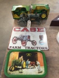 Toy lot to include 3 JD tractors