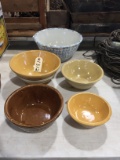 Lot of 5 pottery bowls
