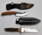 (2) Fixed Blade Knives with Sheath's