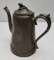 Vintage Unmarked Pewter Coffee Pitcher