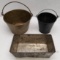 Early Brass and Tin Buckets