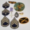 Assorted Military Pins, Pathshes & Pendants