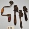 (3) Vintage Pipe Wrenches & Hand Drill