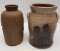 (2) Vintage Stoneware Crocks