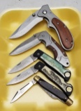 (5) Newer Folding Pocket Knives