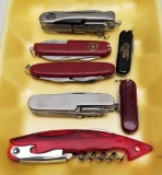 (7) Swiss Army Style Pocket Knives