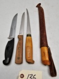 (4) Vintage Filet Knives
