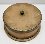 Vintage Tin Art Deco Cake Plate with Lid