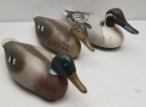 (3) Vintage Victor Plastic Duck Decoys