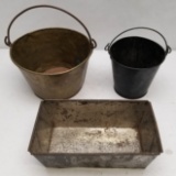 Early Brass and Tin Buckets