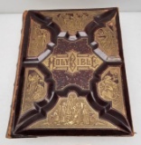 Vintage 1800's Pictorial Parallel Holy Bible