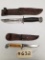 (2) Fixed Blade Knives with Sheathes