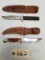 (2) Fixed Blade Knives with Sheathes