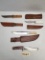 (4) Handmade Fixed Blade Knives with Sheathes