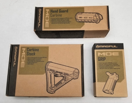 (3) New Magpul AR Stock Parts in Boxes