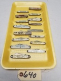 (16) Vintage Advertising Folding Knives