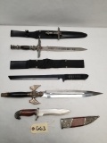 (4) Decorated Daggers and Knives