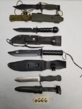 (4) Fixed Blade Survivor Knives with Sheathes