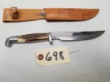 Queen Cutlery Co. Bone Handle Fixed Blade