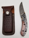 Handmade Demascus Folding Knife