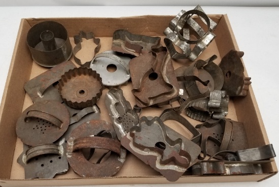 (28) Assorted Vintage Tin Cookie Cutters