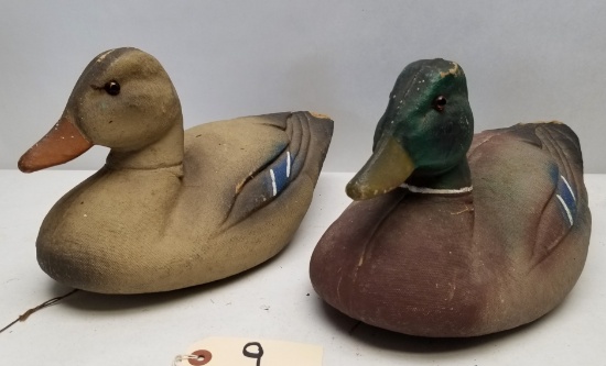 (2) Victor Lititz Pa Paper Type Duck Decoys