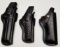 3 Bianchi Black Leather Holsters