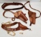 4 Assorted Leather Sling Holsters & Ammo Belts