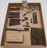 1911 Pistol Parts, Ammo, Mag, and Pouch