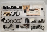 Assorted Rifle Sights and Scope Ring Parts
