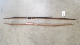 2 Used Vintage Wooden Recurve Bows