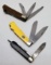 3 Vintage Marked Folding Knives