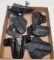 (6) Used Black Leather Assorted Pistol Holsters