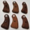 (6) New Wood Unknown Revolver Grip Sets