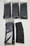 5 New Magpul 5.56x45 30rd Polymer Mags