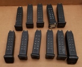 11 Glock 15rd 9mm Pistol Mags