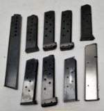 9 Assorted Used .45 Cal Pistol mags