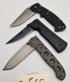 3 Like New CRKT Folding Knives