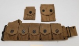 WW1 1903 Ammo Belt And 2 Small Pouches.
