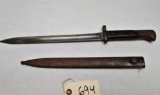 Vintage Czech CSZ Stamped Mauser Bayonet