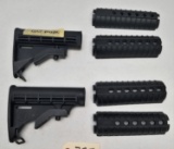 (2) AR15 Butt Stocks, And Hand Guards