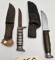 Vintage KaBar And Ideal Fixed Blade Knives