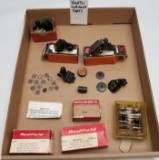 Assorted Rifle Sights And Scope Mount Parts
